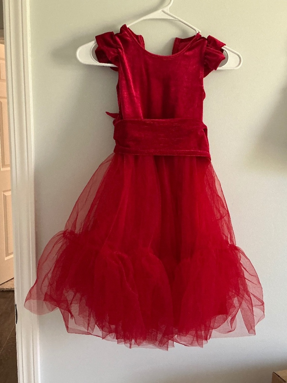 Flower Girl Velvet Floral Dress Wedding, Bridesmaid, Pageant